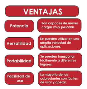 ventajas  cabrestantes