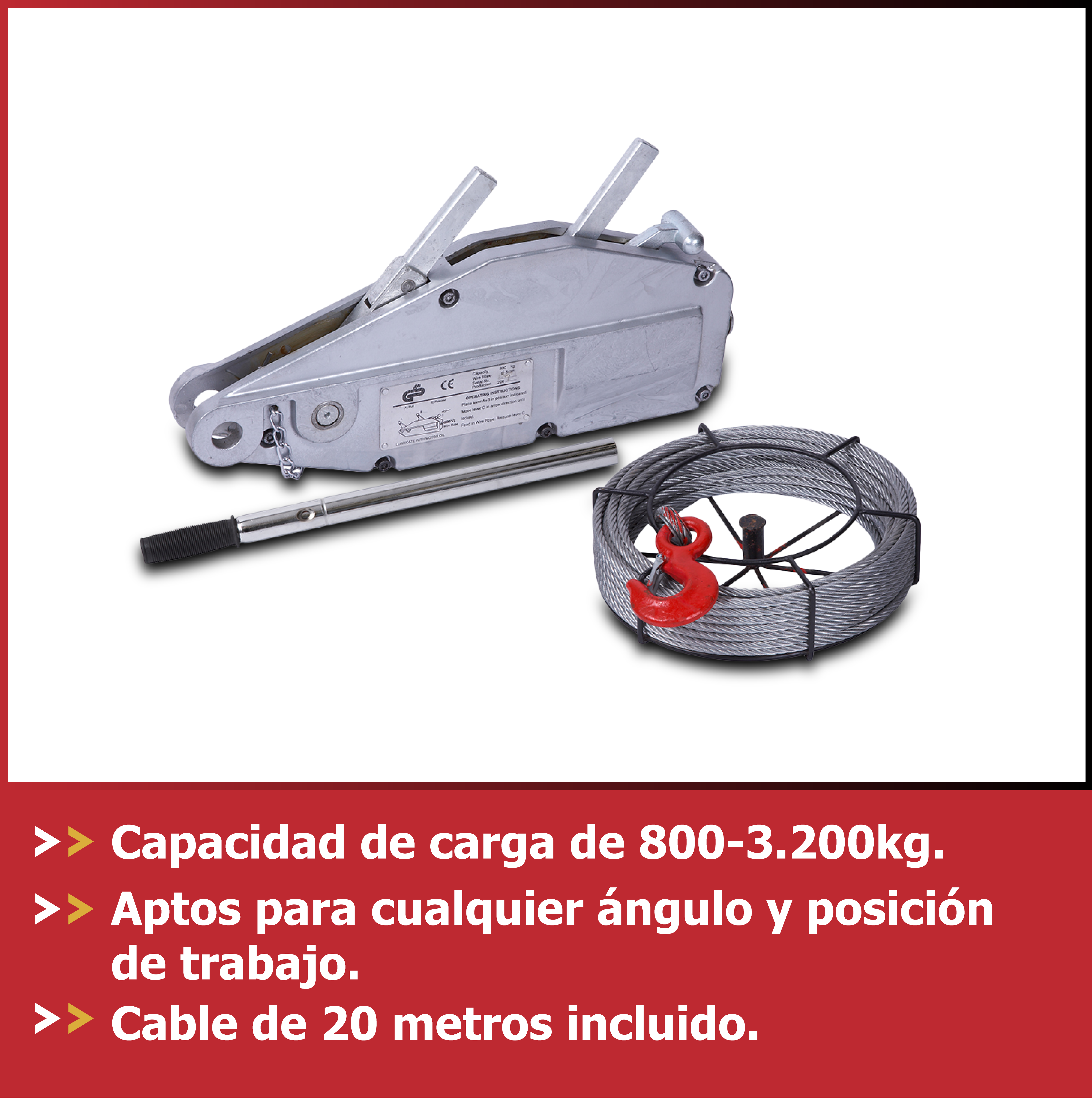 tensor cable aluminio